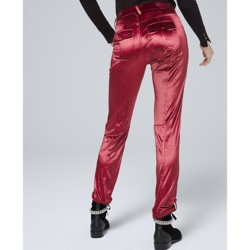 NWT THE STRAIGHT ANKLE Women's Utility Straight Crop Pants Dark Sangria Size 0 - Picture 4 of 12